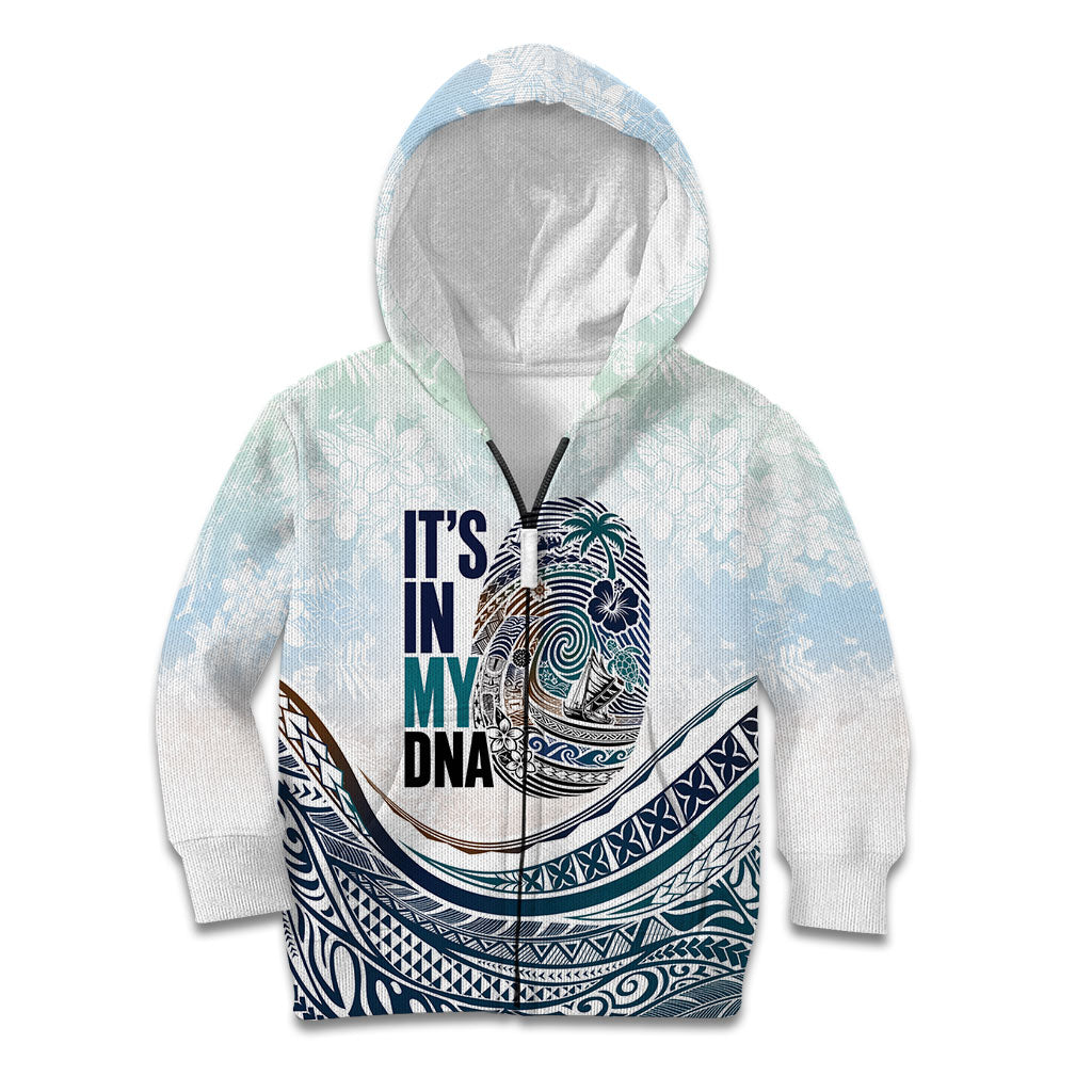 Pasifika It's In My DNA Kid Hoodie Islands Pride LT7 Zip Hoodie White - Polynesian Pride