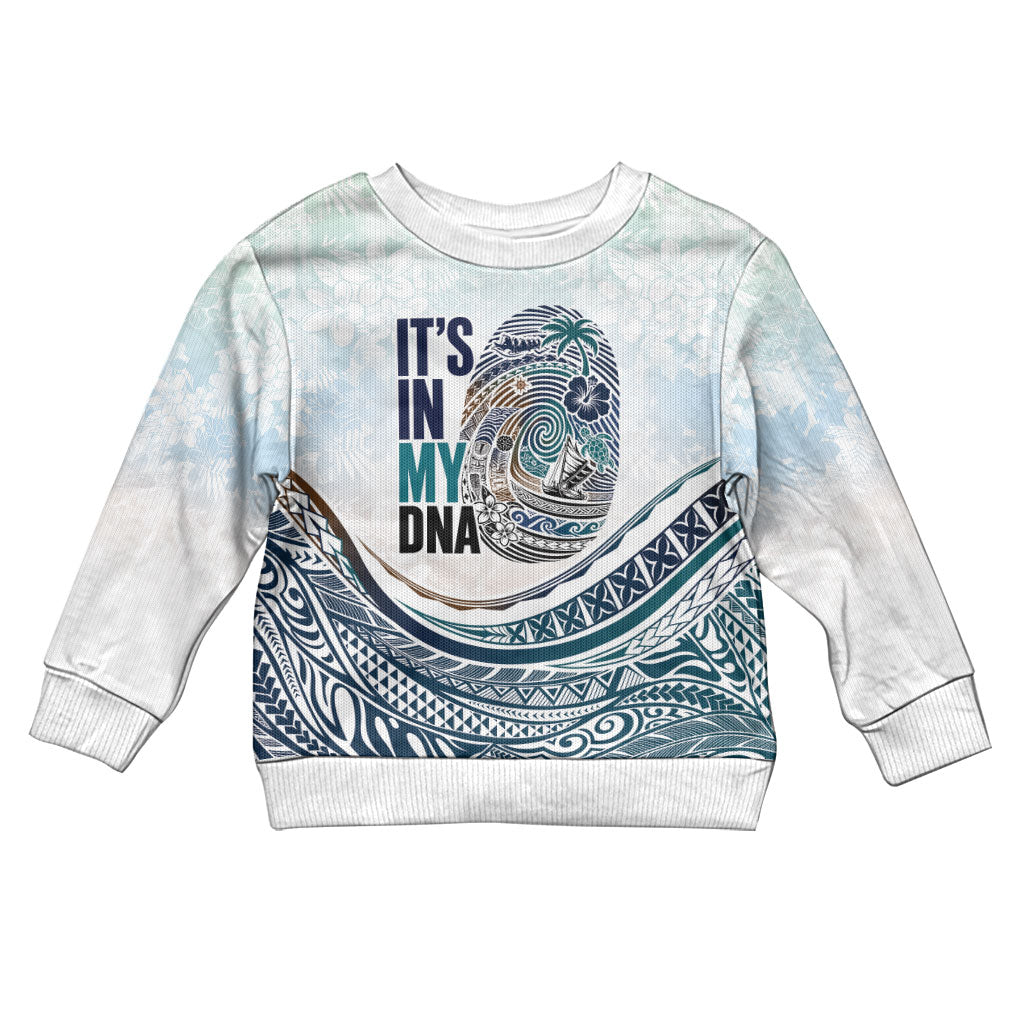 Pasifika It's In My DNA Kid Ugly Christmas Sweater Islands Pride LT7 Kid White - Polynesian Pride