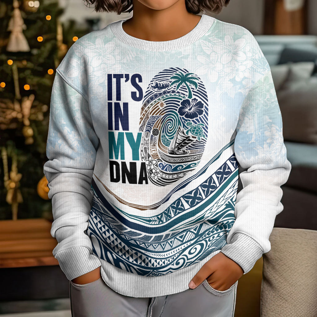 Pasifika It's In My DNA Kid Ugly Christmas Sweater Islands Pride LT7 - Polynesian Pride