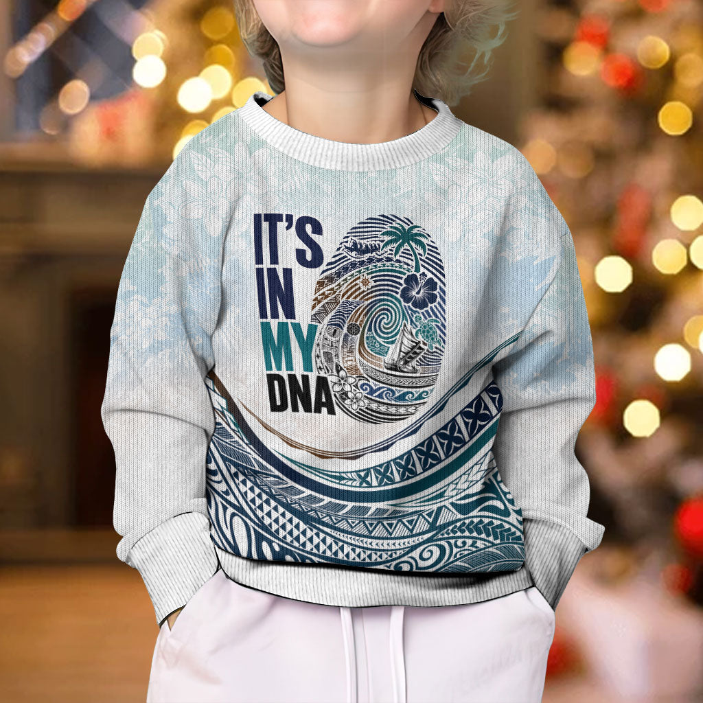 Pasifika It's In My DNA Kid Ugly Christmas Sweater Islands Pride LT7 - Polynesian Pride