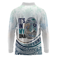 Pasifika It's In My DNA Long Sleeve Polo Shirt Islands Pride LT7 - Polynesian Pride