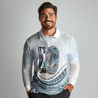 Pasifika It's In My DNA Long Sleeve Polo Shirt Islands Pride LT7 - Polynesian Pride