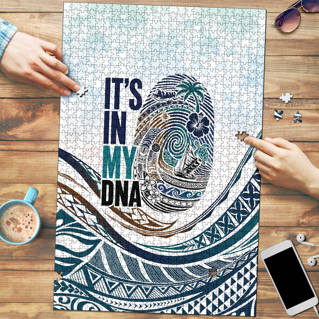 Pasifika It's In My DNA Puzzle Islands Pride LT7 White - Polynesian Pride