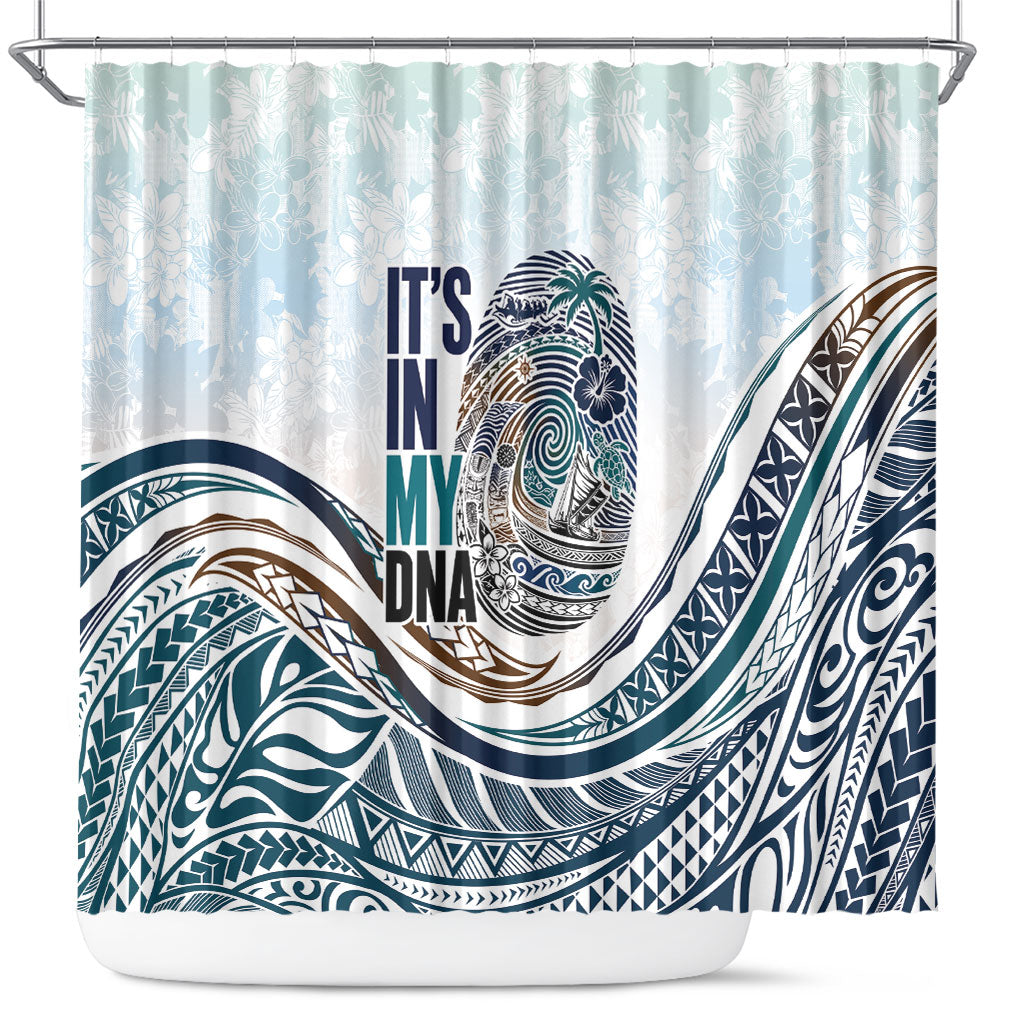 Pasifika It's In My DNA Shower Curtain Islands Pride LT7 White - Polynesian Pride