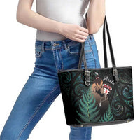 Maori Hongi Valentine Leather Tote Bag Aroha Ahau Ki A Koe