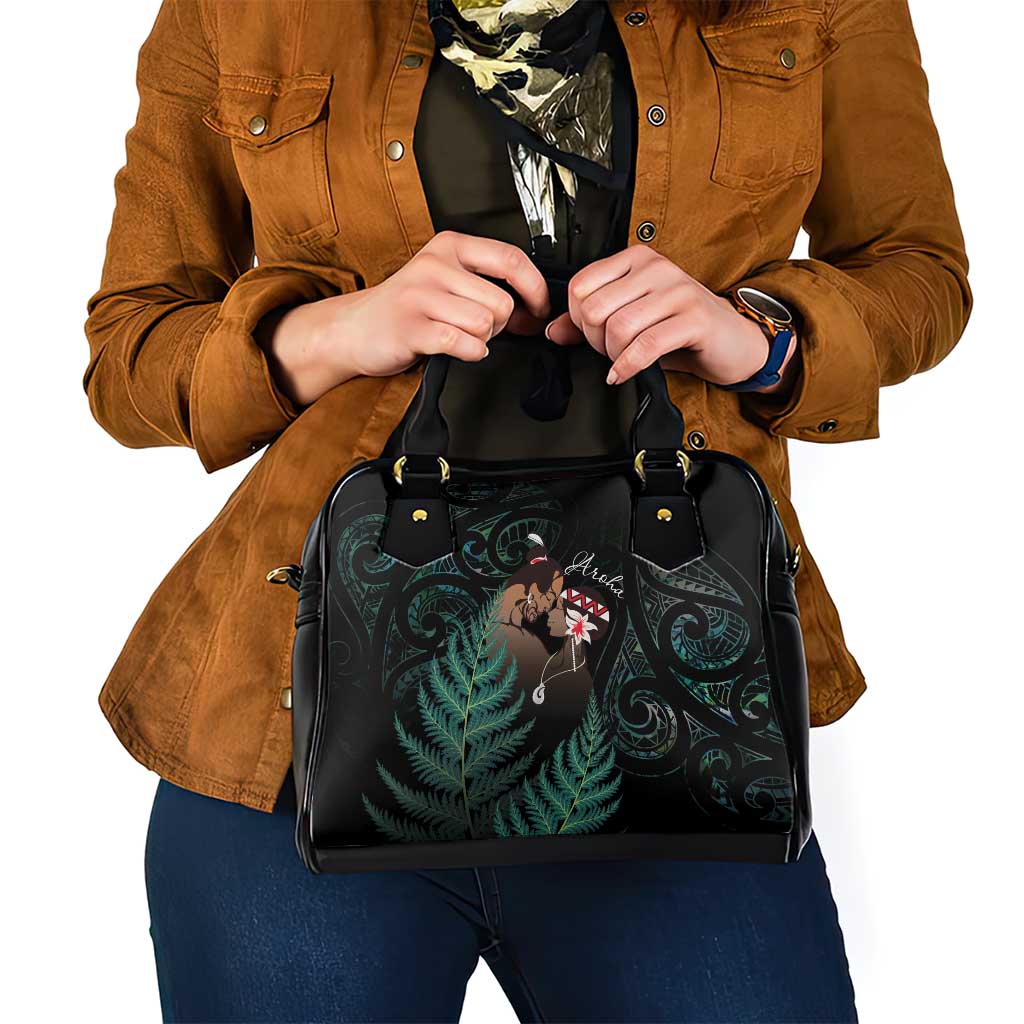 Maori Hongi Valentine Shoulder Handbag Aroha Ahau Ki A Koe