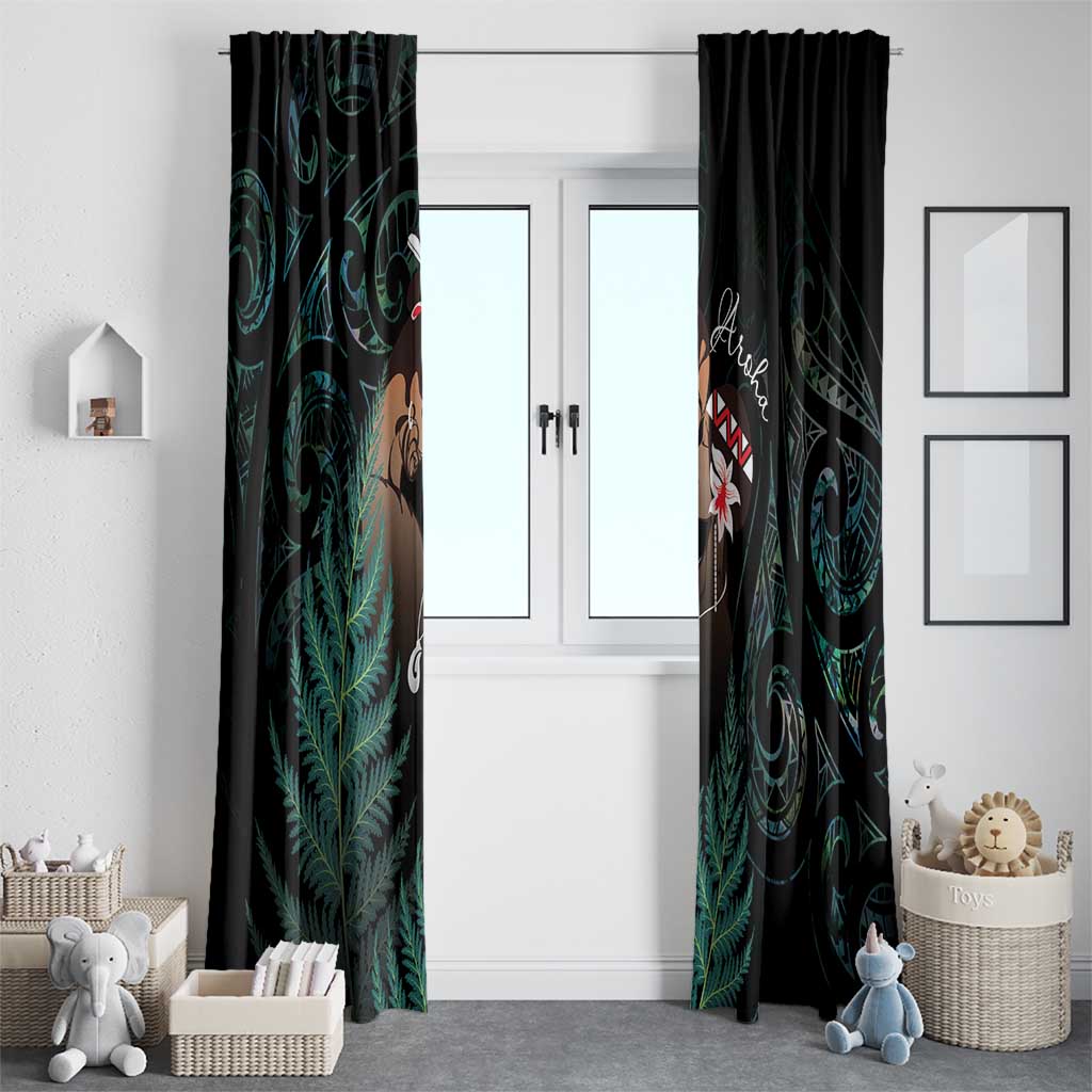 Maori Hongi Valentine Window Curtain Aroha Ahau Ki A Koe