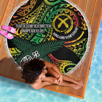 Vanuatu Indipendens Dei Beach Blanket Mix Traditional Sand Drawing