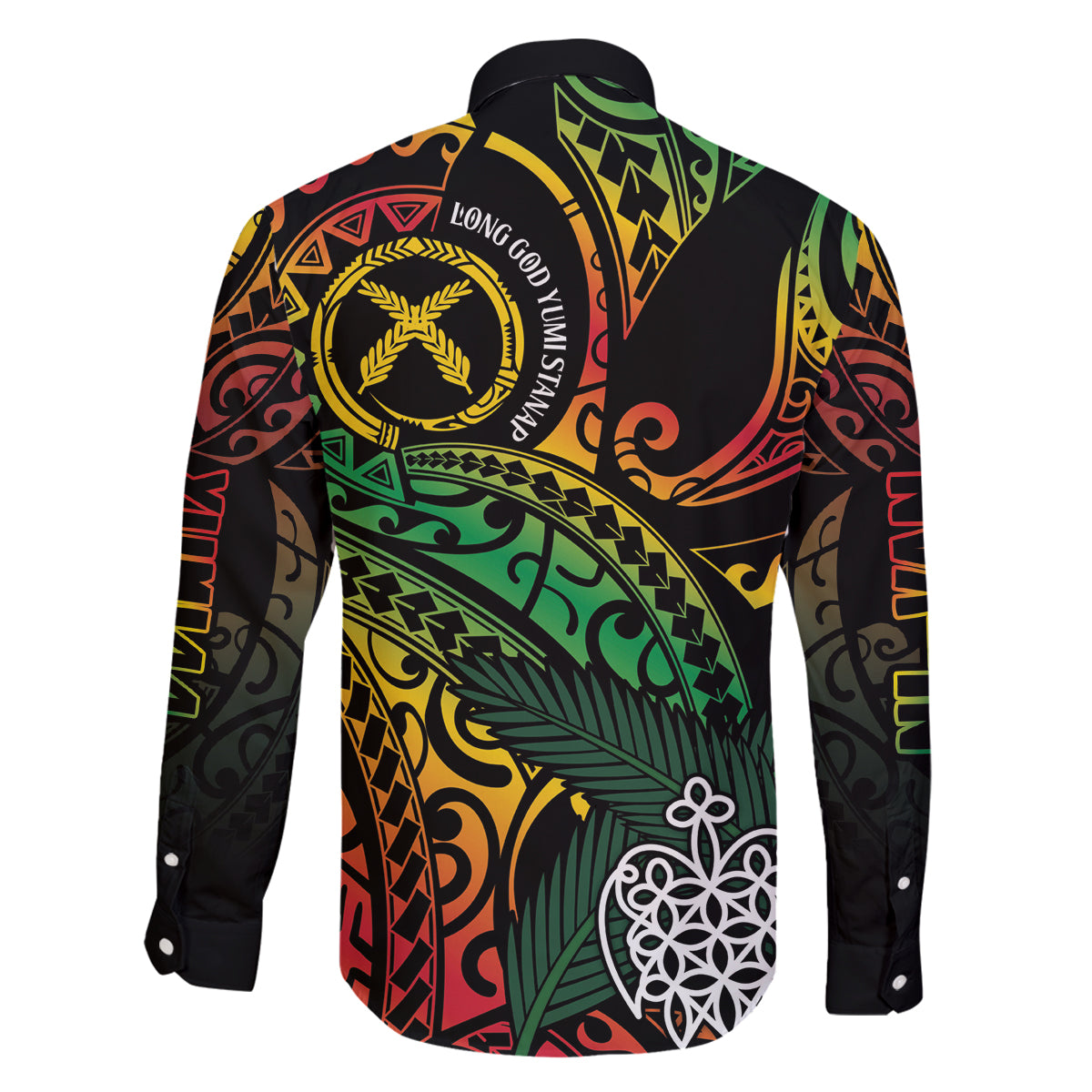 Vanuatu Indipendens Dei Family Matching Mermaid Dress and Hawaiian Shirt Mix Traditional Sand Drawing