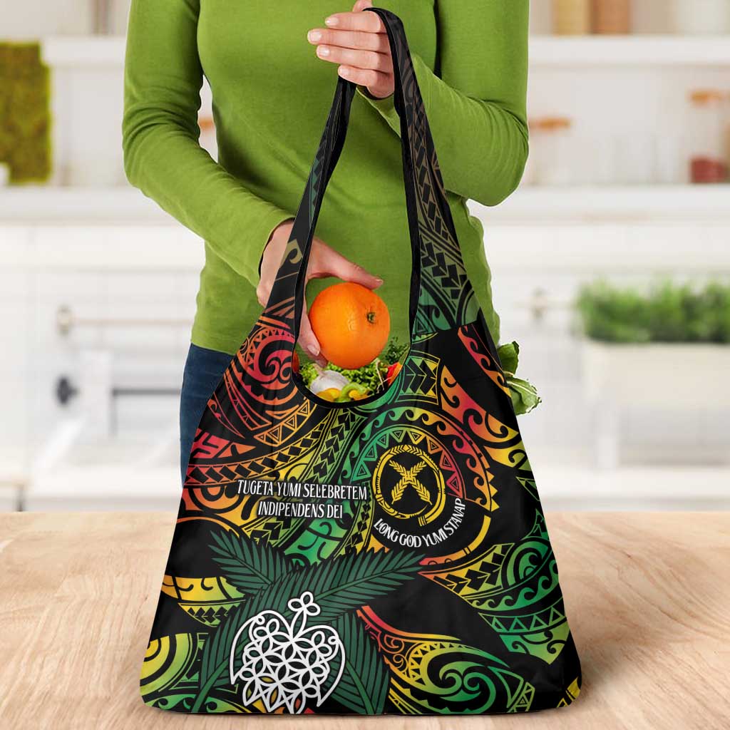 Vanuatu Indipendens Dei Grocery Bag Mix Traditional Sand Drawing