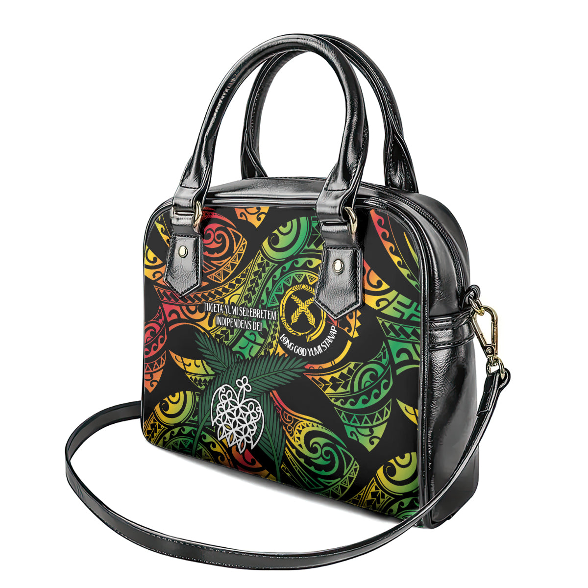 Vanuatu Indipendens Dei Shoulder Handbag Mix Traditional Sand Drawing