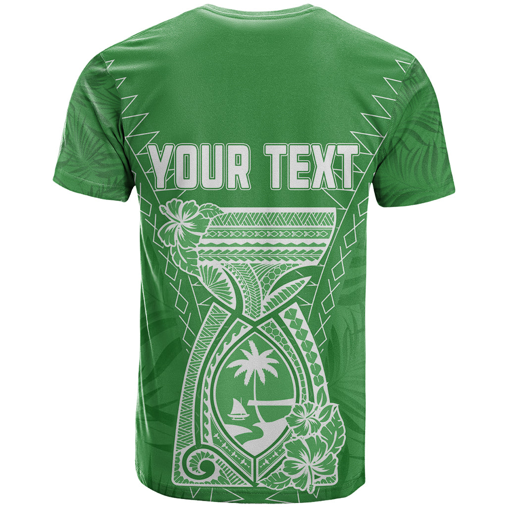 Custom Guam T Shirt Chamoro Latte Stone Mix Tropical Green LT7 - Polynesian Pride