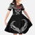 Personalized Talofa Samoa Family Matching Mermaid Dress and Hawaiian Shirt Ulafala With Toa Nifo'oti - Black