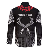 Personalized Talofa Samoa Family Matching Off The Shoulder Long Sleeve Dress and Hawaiian Shirt Ulafala With Toa Nifo'oti - Black