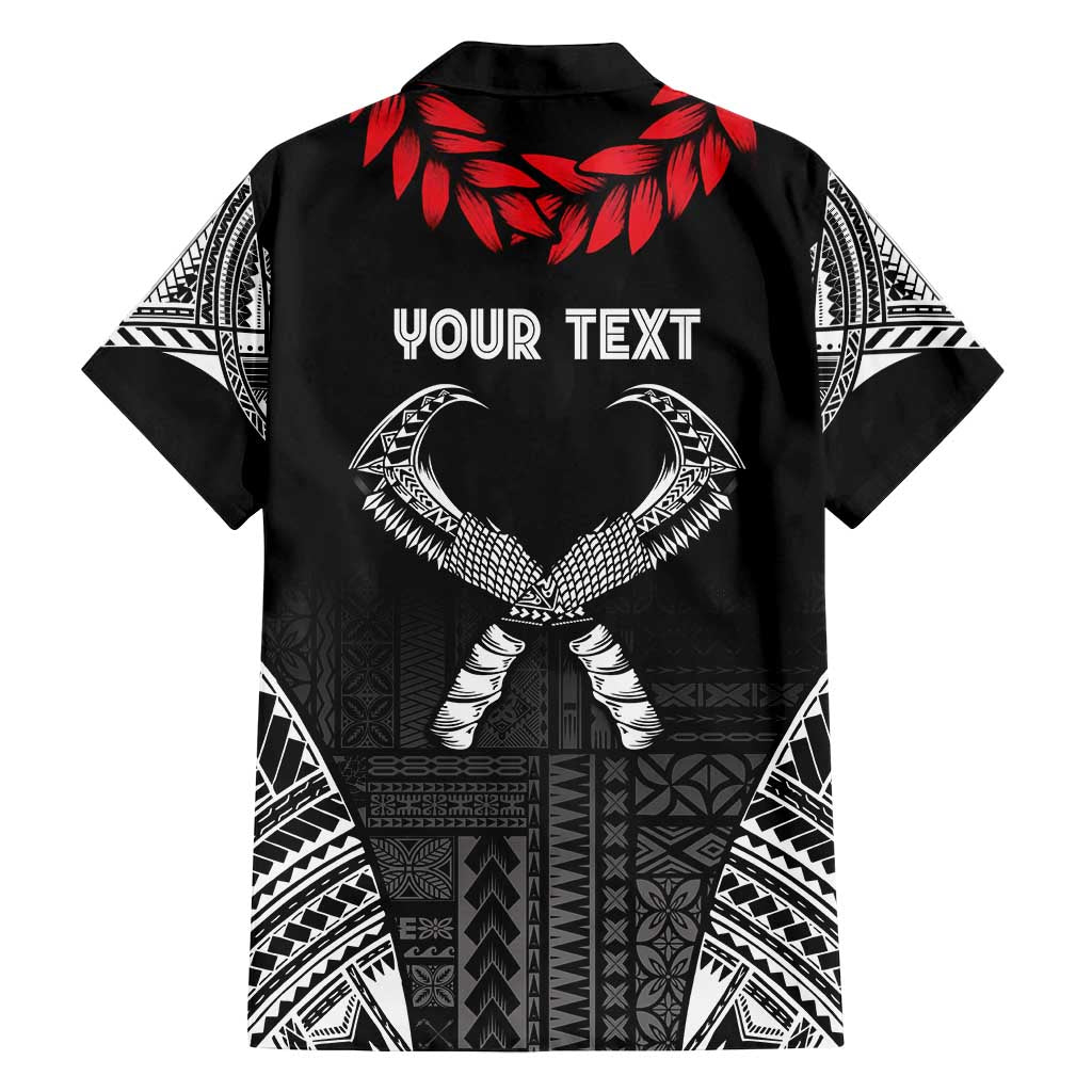 Personalized Talofa Samoa Family Matching Summer Maxi Dress and Hawaiian Shirt Ulafala With Toa Nifo'oti - Black