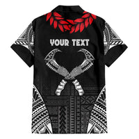 Personalized Talofa Samoa Family Matching Summer Maxi Dress and Hawaiian Shirt Ulafala With Toa Nifo'oti - Black