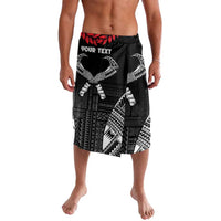 Personalized Talofa Samoa Lavalava Ulafala With Toa Nifo'oti - Black