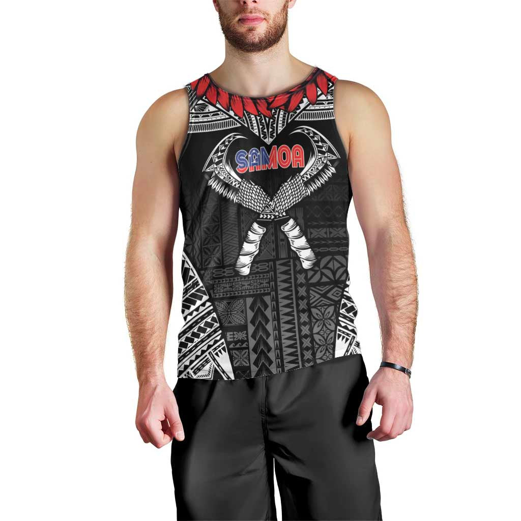 Personalized Talofa Samoa Men Tank Top Ulafala With Toa Nifo'oti - Black