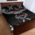 Personalized Talofa Samoa Quilt Bed Set Ulafala With Toa Nifo'oti - Black