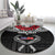 Personalized Talofa Samoa Round Carpet Ulafala With Toa Nifo'oti - Black