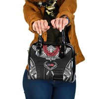 Personalized Talofa Samoa Shoulder Handbag Ulafala With Toa Nifo'oti - Black