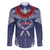 Personalized Talofa Samoa Family Matching Mermaid Dress and Hawaiian Shirt Ulafala With Toa Nifo'oti - Blue