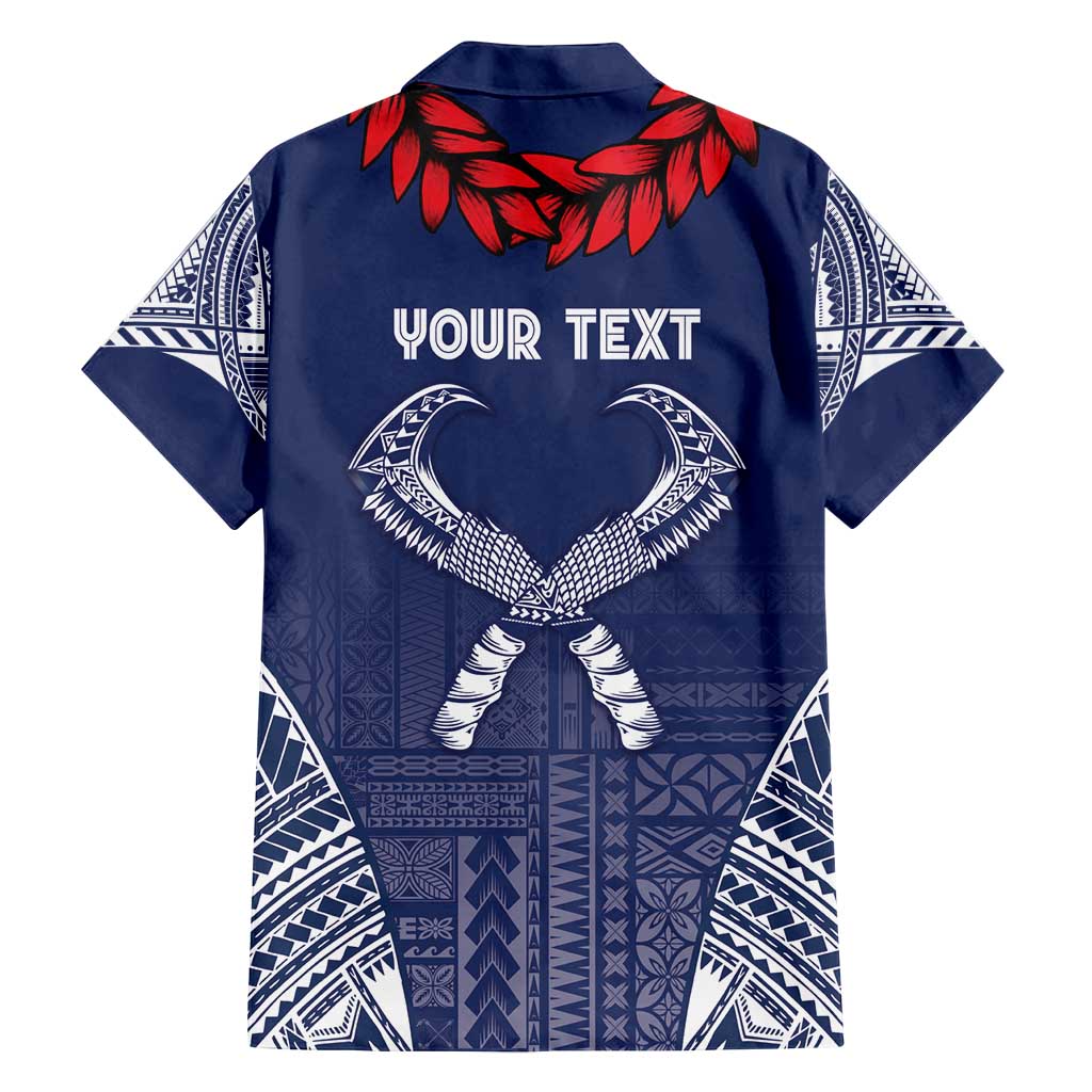 Personalized Talofa Samoa Family Matching Puletasi and Hawaiian Shirt Ulafala With Toa Nifo'oti - Blue