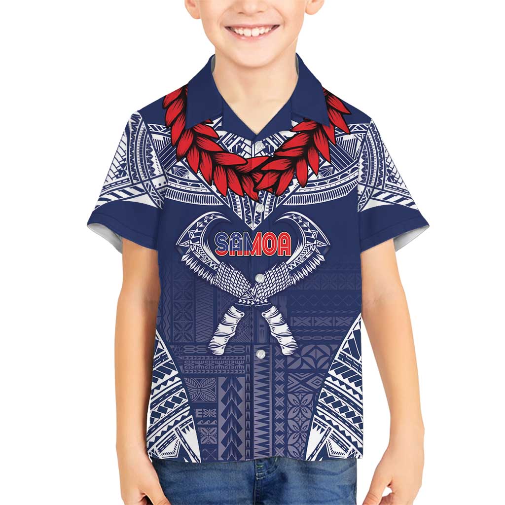 Personalized Talofa Samoa Family Matching Tank Maxi Dress and Hawaiian Shirt Ulafala With Toa Nifo'oti - Blue