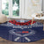 Personalized Talofa Samoa Round Carpet Ulafala With Toa Nifo'oti - Blue