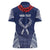 Personalized Talofa Samoa Women Polo Shirt Ulafala With Toa Nifo'oti - Blue