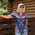 Personalized Talofa Samoa Women Polo Shirt Ulafala With Toa Nifo'oti - Blue