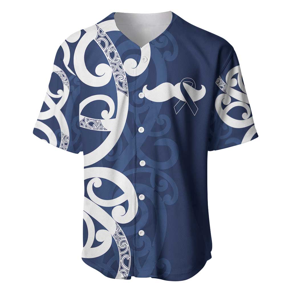 New Zealand Maori Mo Bros Baseball Jersey Blue Ribbon With Koru Kowhaiwhai - Polynesian Pride