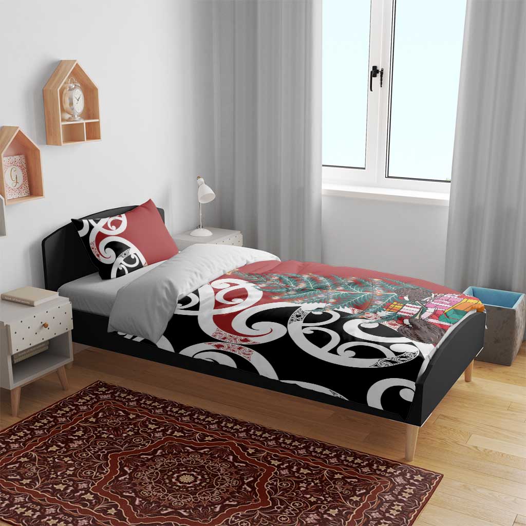 New Zealand Silver Fern Christmas Tree Bedding Set Meri Kirihimete LT7 - Polynesian Pride