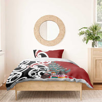 New Zealand Silver Fern Christmas Tree Bedding Set Meri Kirihimete LT7 - Polynesian Pride