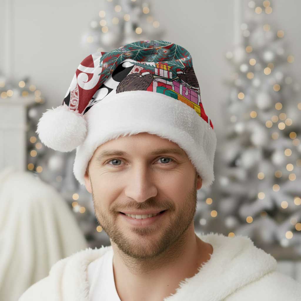 New Zealand Silver Fern Christmas Tree Christmas Santa Hat Meri Kirihimete - Polynesian Pride