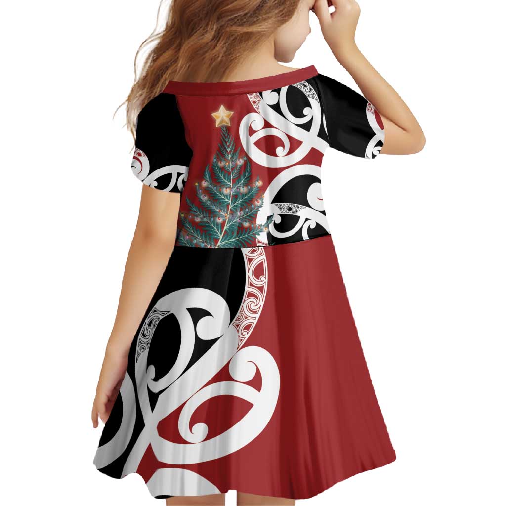 New Zealand Silver Fern Christmas Tree Family Matching Mermaid Dress and Hawaiian Shirt Meri Kirihimete LT7 - Polynesian Pride