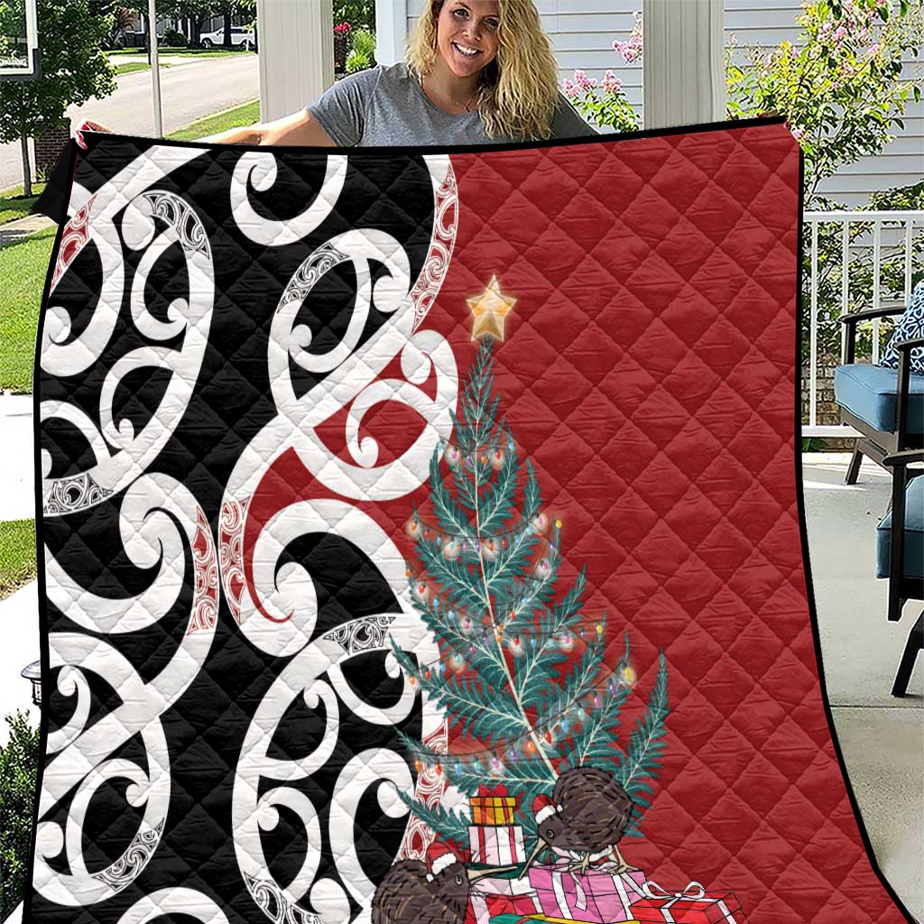 New Zealand Silver Fern Christmas Tree Quilt Meri Kirihimete - Polynesian Pride