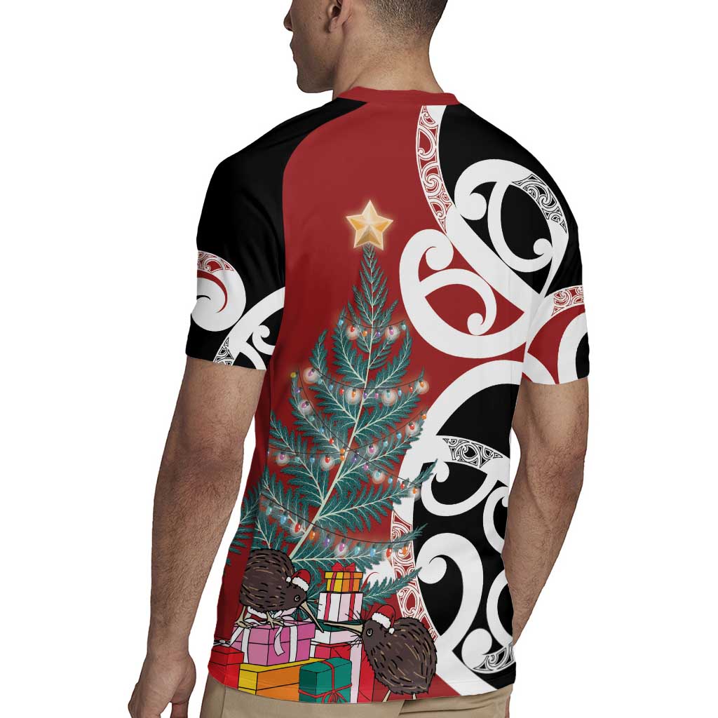 New Zealand Silver Fern Christmas Tree Rugby Jersey Meri Kirihimete - Polynesian Pride