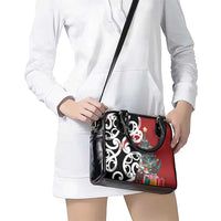 New Zealand Silver Fern Christmas Tree Shoulder Handbag Meri Kirihimete - Polynesian Pride