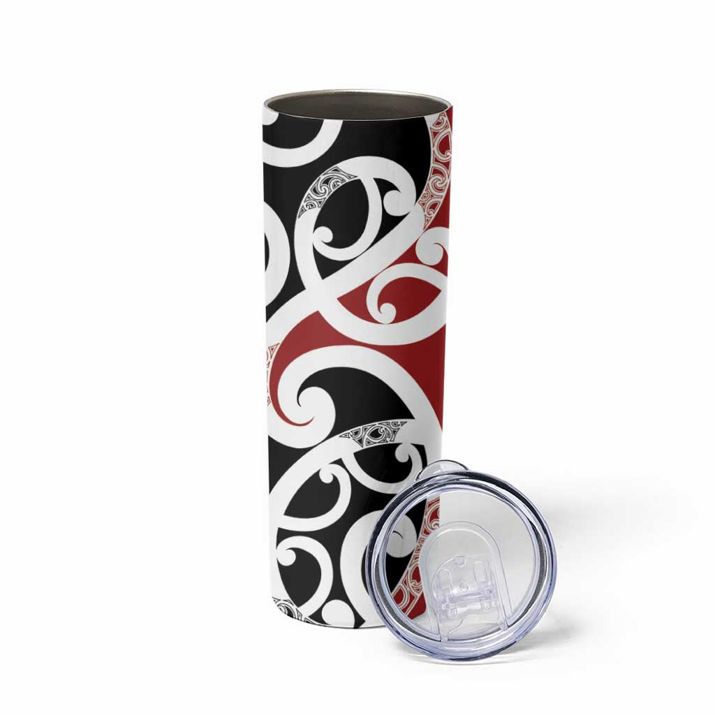 New Zealand Silver Fern Christmas Tree Skinny Tumbler Meri Kirihimete LT7 - Polynesian Pride