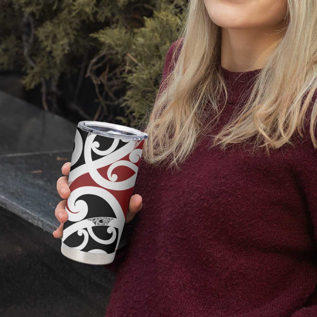 New Zealand Silver Fern Christmas Tree Tumbler Cup Meri Kirihimete - Polynesian Pride