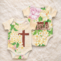 Samoa AIGA Floral Theme Baby Onesie Always In God's Arms LT7 - Polynesian Pride