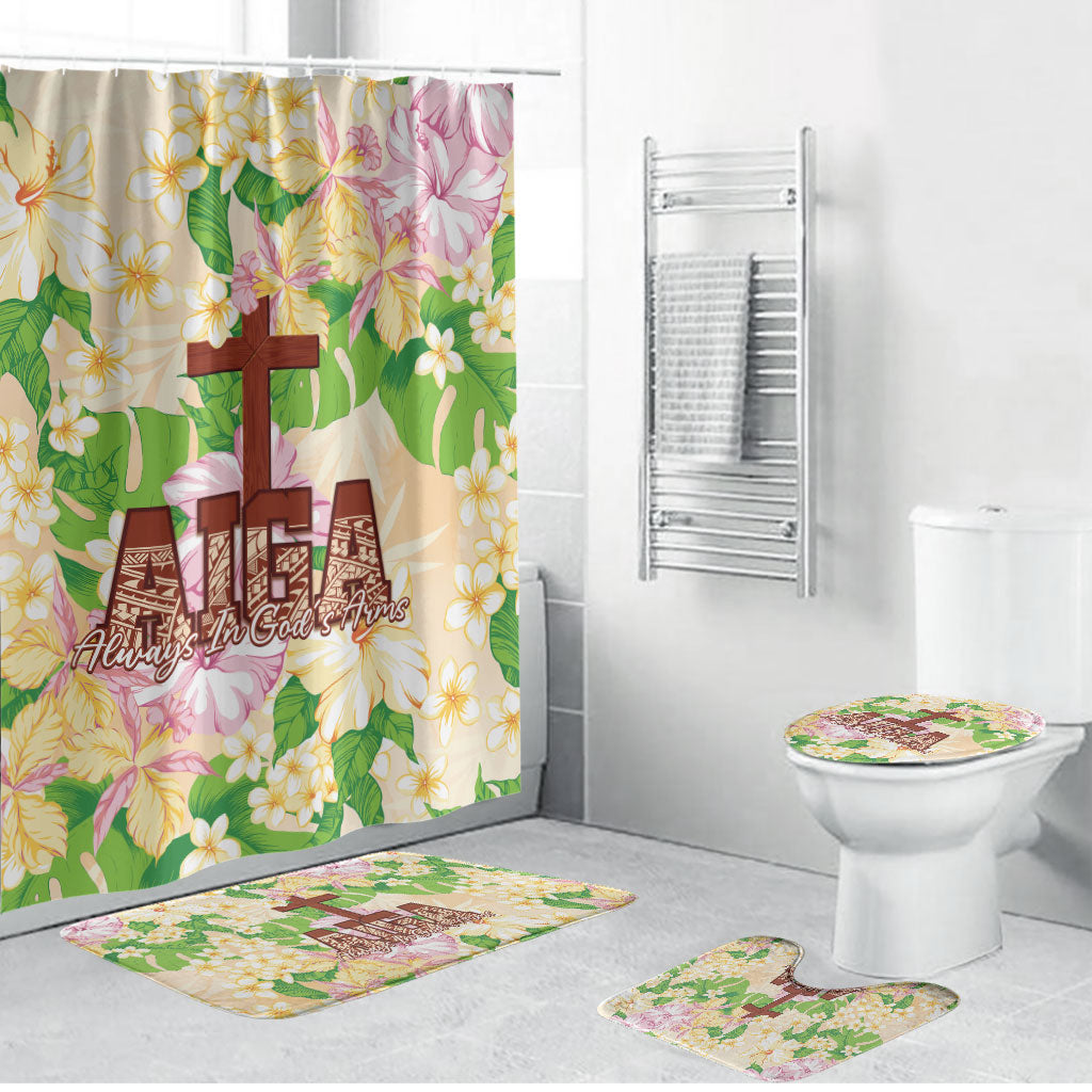 Samoa AIGA Floral Theme Bathroom Set Always In God's Arms LT7 Bathroom Set (4 pcs) Multicolor - Polynesian Pride