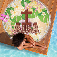 Samoa AIGA Floral Theme Beach Blanket Always In God's Arms LT7 - Polynesian Pride