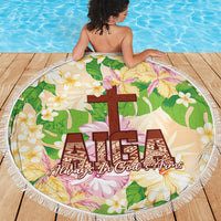 Samoa AIGA Floral Theme Beach Blanket Always In God's Arms LT7 - Polynesian Pride