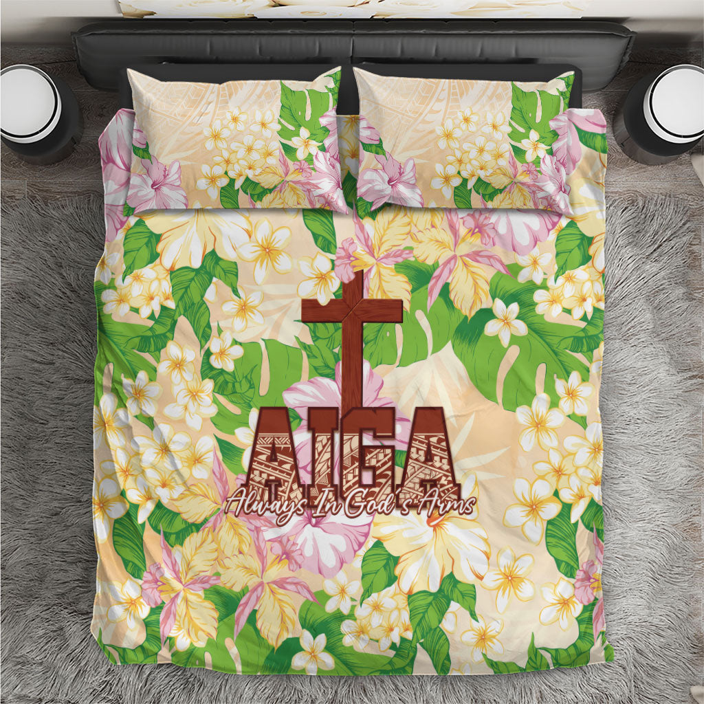 Samoa AIGA Floral Theme Bedding Set Always In God's Arms LT7 Multicolor - Polynesian Pride