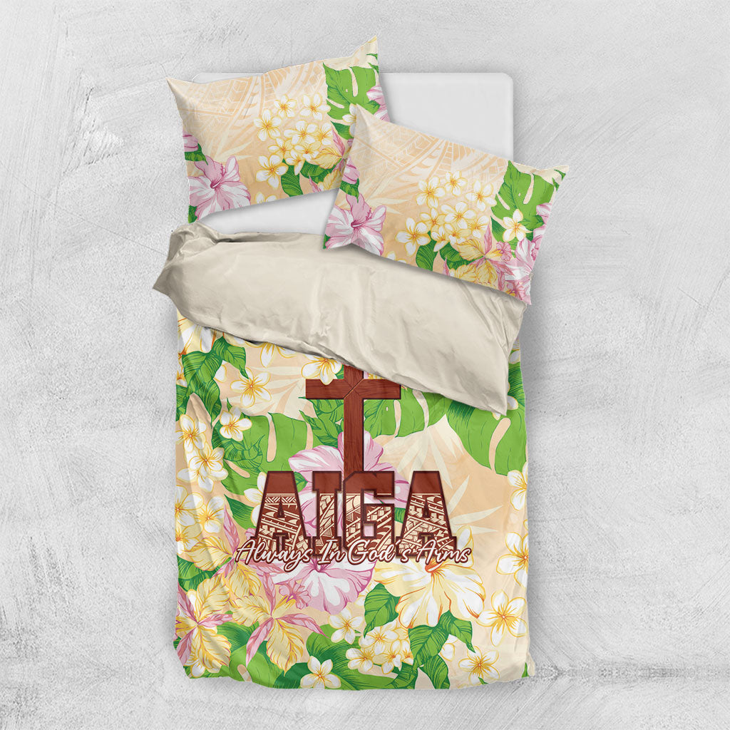 Samoa AIGA Floral Theme Bedding Set Always In God's Arms LT7 US Twin 172cm x 218cm Multicolor - Polynesian Pride