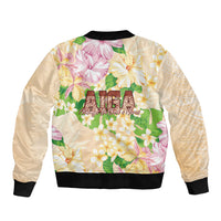 Samoa AIGA Floral Theme Bomber Jacket Always In God's Arms LT7 - Polynesian Pride
