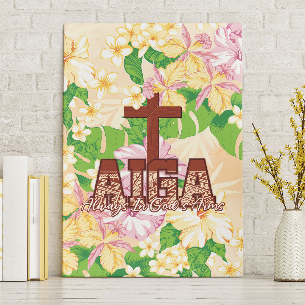 Samoa AIGA Floral Theme Canvas Wall Art Always In God's Arms LT7 Without Frame Multicolor - Polynesian Pride