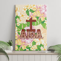Samoa AIGA Floral Theme Canvas Wall Art Always In God's Arms LT7 - Polynesian Pride